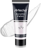 Artecho White Acrylic Paint, Pearl White Tubes, Art Craft Paints by Artecho