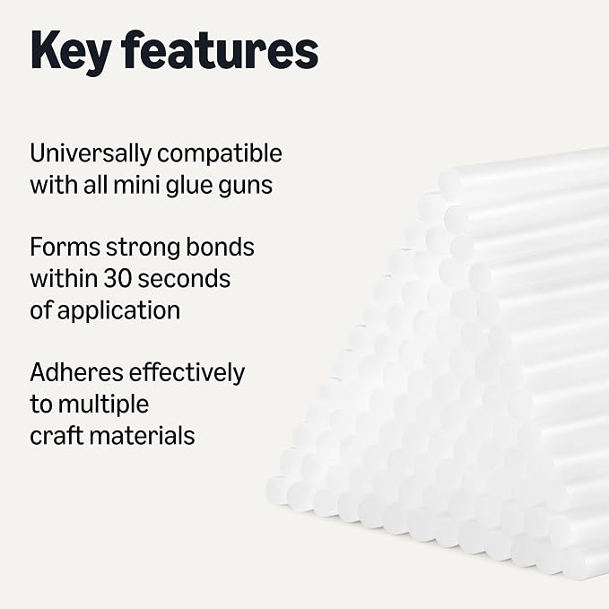 Amazon Basics Mini Size Hot Glue Sticks, Hot Melt Compatible - Image 2