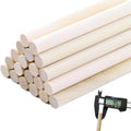 Yaliuliu 3/8 x 15 Wooden Dowel Rods 20PCS Round Wood Dowels by Yaliuliu