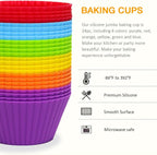 Extra Large Silicone Muffin Cups 24 Pack | Non-stick, - Image 3