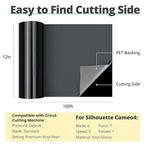 HTVRONT Black Permanent Vinyl, Silhouette, Cameo Cutters, Scrapbooking - Image 2