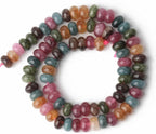 Songxi 5x8mm Dark Tourmaline Rondelle Beads, Gemstone - Image 3