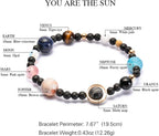 ONLYJUMP Planet Bracelet Solar System Universe Galaxy Bracelet Handmade Natural - Image 2