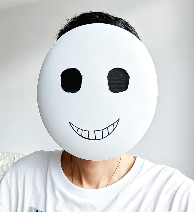Plastic Craft Mask White Blank DIY Mask Base | Plain Paintable, Cosplay Costume - Image 5