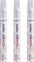 Overseas White Paint Pens Permanent Markers, 3 Oil Based Paint Makrers | Medium by Overseas