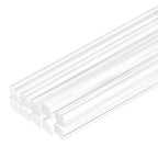MECCANIXITY 10pcs Acrylic Square Rods 3/20" x 16" Clear Acrylic Dowel Rods by MECCANIXITY