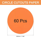 MECCANIXITY 60 PCS Orange Circle Cutouts Paper, 8 Inch Round Cutouts - Image 2