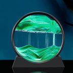 Arthink Moving Sand Art Picture in Motion Round Glass 3D Deep Sea Landscape - Image 4