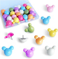 24 Pcs Cute Push pins, Colorful Decorative thumbtacks, Mouse Push pins by KEYDUACU
