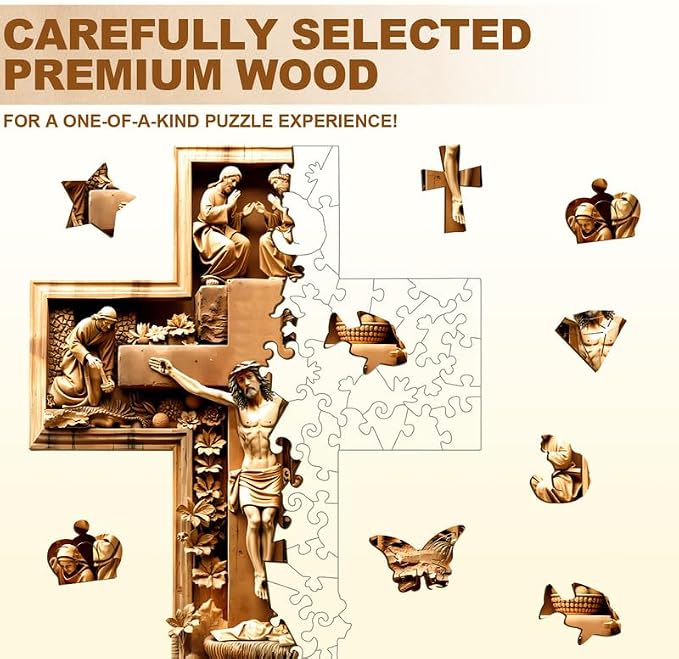Jigfoxy Wooden Puzzles for Adults, Eternal Grace Wood Puzzles Adult, Unique - Image 3