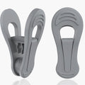 Grey Hanger Clips 50 PCS, Multi-Purpose Plastic Clips Perfect for Velvet Hanger Plastic Hangers