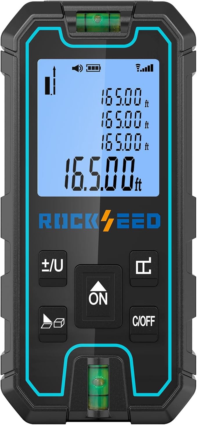 Laser Measuring Tool 165 Feet, RockSeed Portable Laser Measure, Digital by RockSeed
