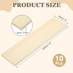 MECCANIXITY 10Pcs Wood Strips Slats, 3/16" x 2" x 8" Thin Wood Sticks Flat - Image 2