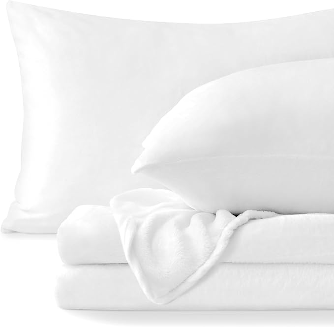 BEDELITE Flannel Sheets Queen Size Bright White by BEDELITE