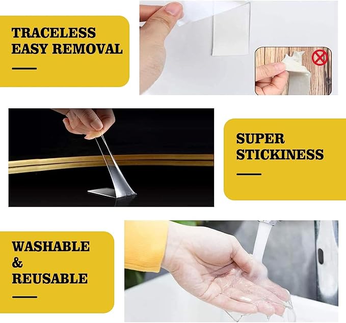 Kelasy Nano Double Sided Tape Heavy Duty, Extra Strong Sticky Double Sided - Image 3