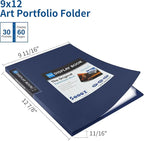 Sooez 30-Pocket Binder with Plastic Sleeves 9x12, Heavy Duty Art Portfolio - Image 2