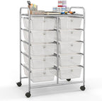 Giantex 10 Drawers Rolling Cart, Classroom Organizers, Storage Cart by Giantex