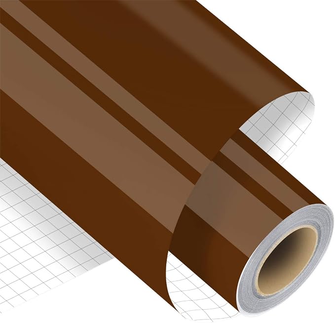 Dark Brown Permanent Adhesive Vinyl Roll by Madlie