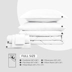 Love's cabin Full Comforter Set White, 7 Pieces Full Bed in a Bag, All Season - Image 5