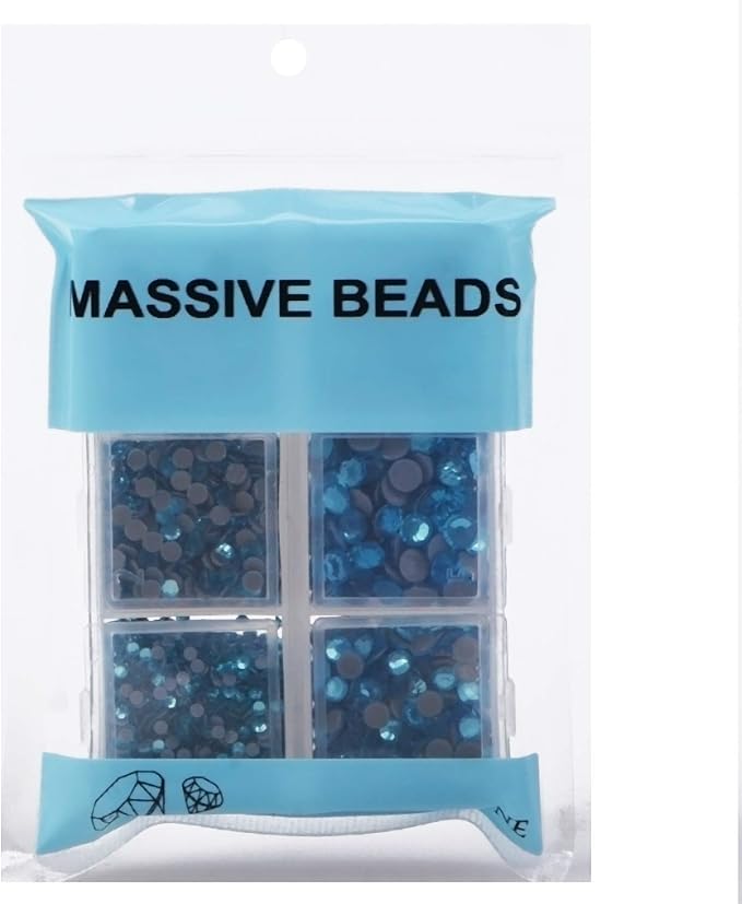 4000pcs Mixed Size Hot Fix Round Crystals Gems Glass Stones Hotfix Flat Back - Image 4