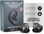 Decibullz - Custom Molded Earplugs, 31dB Highest NRR, Comfortable Hearing by Decibullz