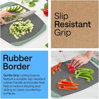 GORILLA GRIP BPA-Free Reversible Kitchen Cutting Board Set of 3, US Designed - Image 3