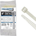 Kable Kontrol Cable Zip Ties Natural White 100 Pcs 4 Inch, 18 Lbs Tensile by KABLEKONTROL%C2%AE