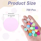 MECCANIXITY 700 Pcs Flat Round Sequins 15mm/0.6 Inch Loose Paillettes Craft - Image 2