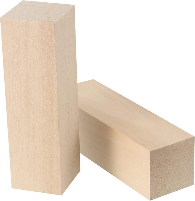 JAPCHET 12 Pieces 5 x 1-1/2 x 1-1/2 Inch Basswood Carving Blocks, Natural - Image 4