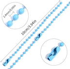 Lemonkey 100Pcs Ball Beads Chains Bulk, 4 Inch Dog Tag Metal Small Chains - Image 2