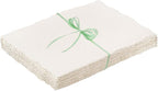 50 Sheets Deckled Edge Paper 4 x 6inch, 160 GSM Handmade Paper Rough/Textured by Prudiut