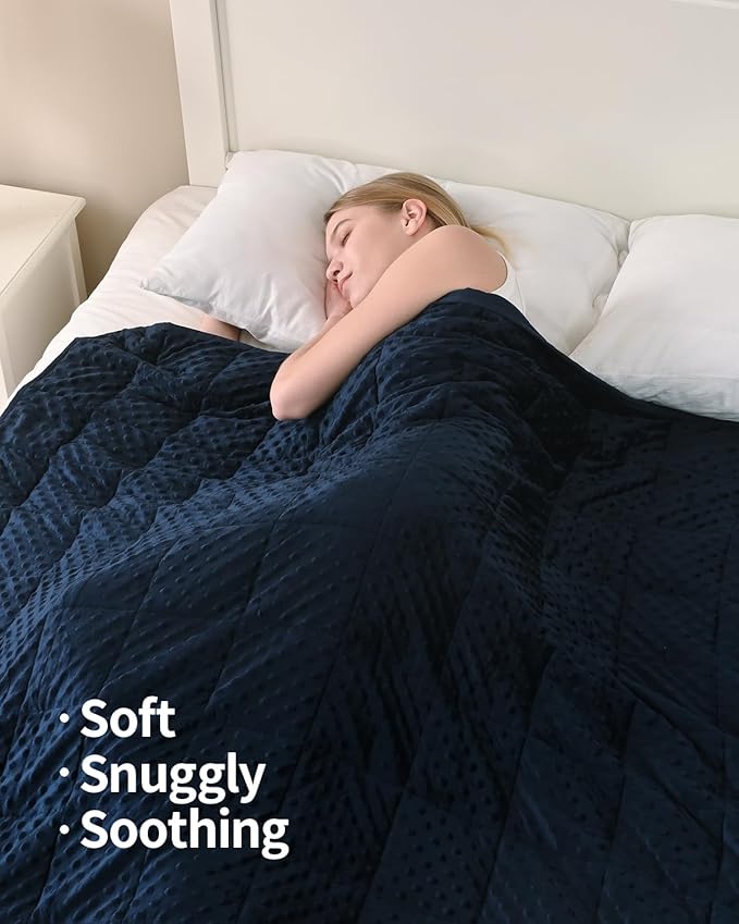 Mr. Sandman Weighted Blanket for Adults, Minky Heavy Blanket for Woman - Image 3