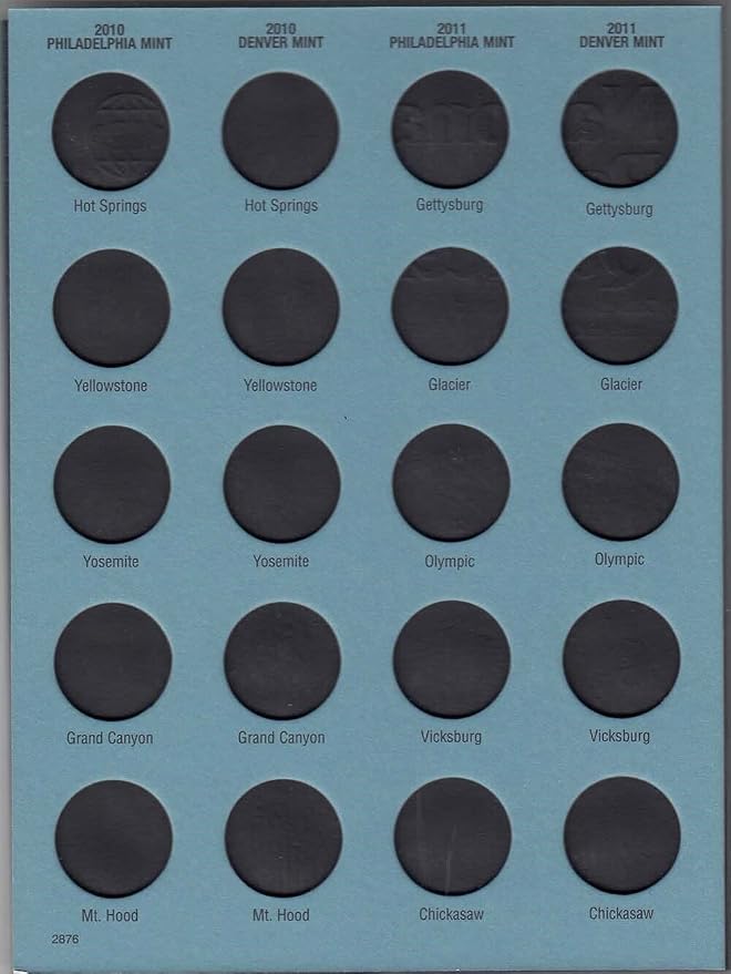 Whitman US Washington National Parks Quarter Coin Folder Two Volume Set P & D - Image 2