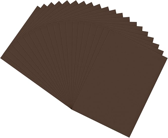 biguphate 20 Pack Brown EVA Foam Sheets, 15.7 x 11.8 in, 1MM Thick Foam Paper by Biguphate