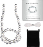 8mm Matte Silver Hematite Bead, 15-Inch Matte Round Loose Stone Beads by THRELE