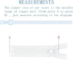 ANPURZII 2PCS #5 42 Inch White Separating Jacket Zippers - Image 3