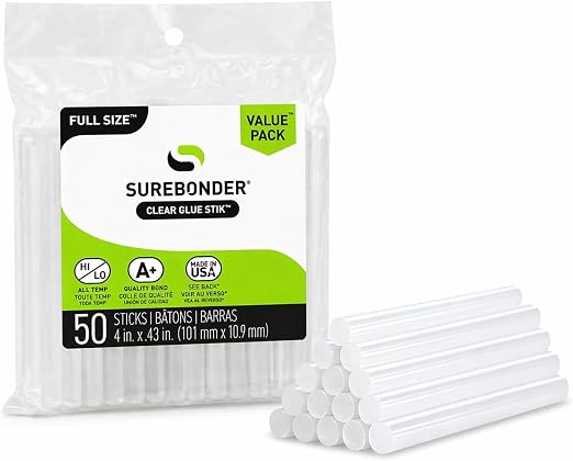 Surebonder Full Size All Purpose Clear 4" Hot Glue Sticks by Surebonder