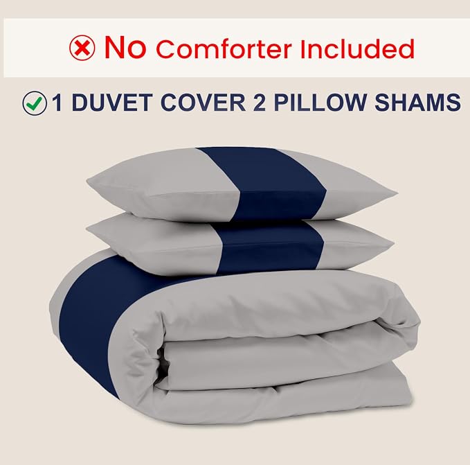 Kotton Culture 120"x98" 3 Pc Oversized King Duvet Cover Set 100% Egyptian Cotton - Image 2