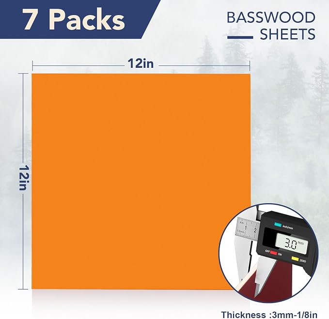 ROBOTIME 7-Pack Double-Sided Colored 1/8" Plywood Sheets - Image 2