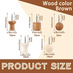 IMZAY 60 Pcs Wooden Push Pins 2 Colors Thumb Tacks, Decorative Push Pins | - Image 2