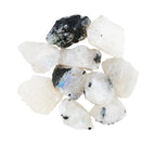 ColouredRocks 10pcs. Tourmilated Moonstone Crystals, Raw Stones, Rough Gemstones by ColouredRocks