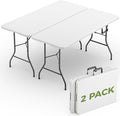 Folding Table 2 Pack, 6 FT Foldable Plastic Table by FoldingFurniture