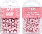 JAM PAPER Colorful Push Pins by JAMPaper