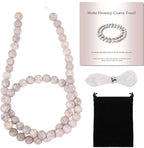 6mm Matte Flowery Cowry Fossil Bead, 15-Inch Matte Round Loose Stone Beads by THRELE