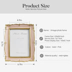 5x7 Pink Picture Frame, Vintage Pink and Gold 5 by 7 Antique Photo Frames - Image 5