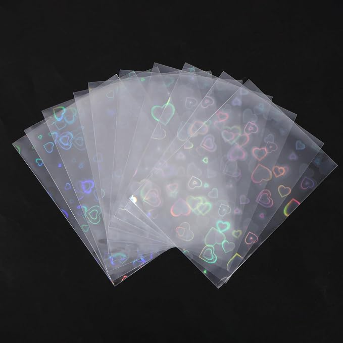 Penitue Photocard Sleeves, 9.1x6.5cm/3.58x2.56in Laser Flashing Card Sleeves by Unknown
