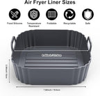 Square Silicone Air Fryer Liners 2 Pack, Compatible - Image 2