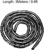 uxcell 18mm Flexible Spiral Cable Wrap Wire Cord Wraps Computer Manage Cord - Image 4