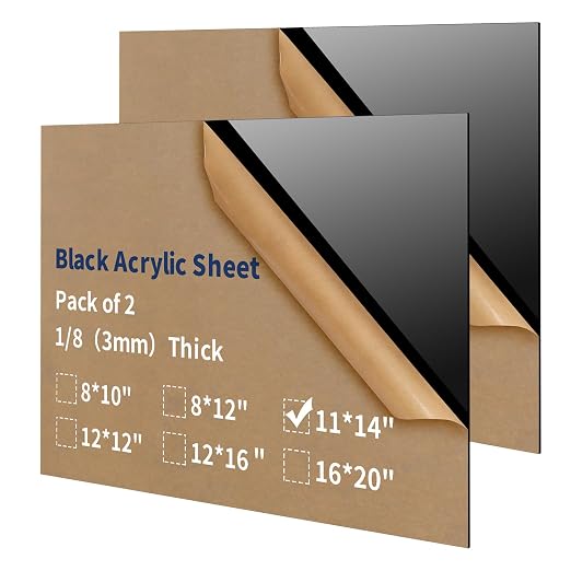 1/8 Thick 11 x 14 inch Acrylic Sheets by gdhwcxl