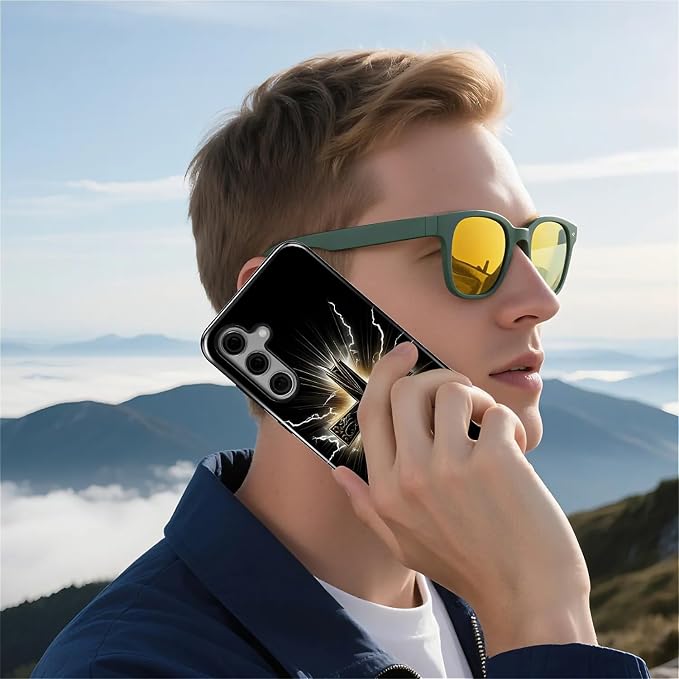 for Samsung Galaxy S24 Plus Case, Cool Cross Pattern Glossy 2 in 1 Shockproof - Image 7